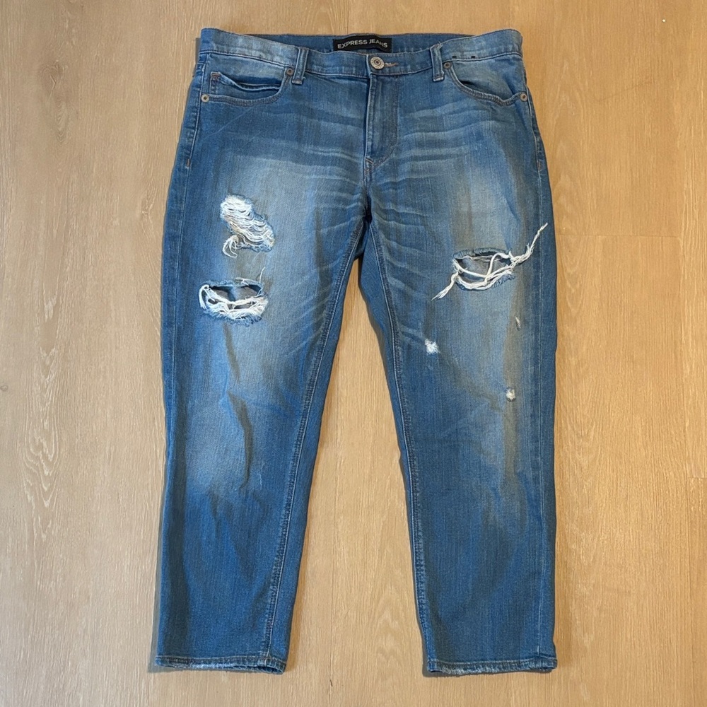 Express Distressed Girlfriend Jeans size 10